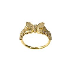 Princess Diamond Butterfly Ring