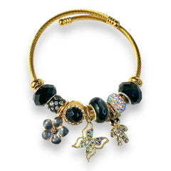 Flora Butterfly Charm Bracelet