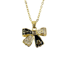 Golden Belle Bow Necklace