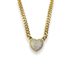 Princess Diamond Heart Necklace