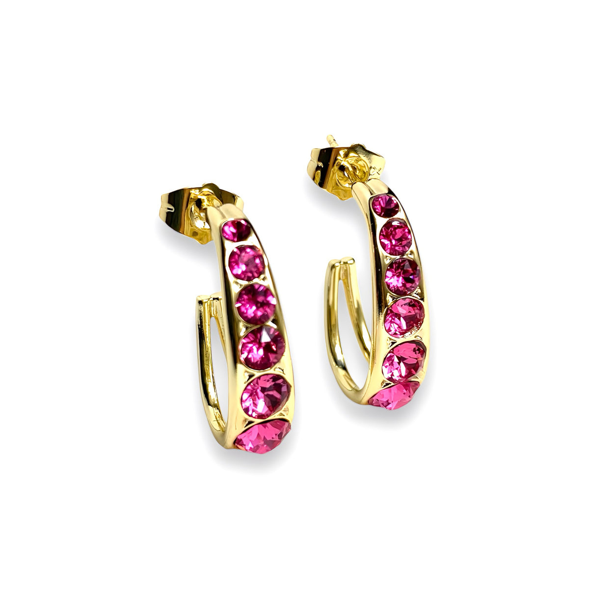 Kiss Pink Stone Earrings