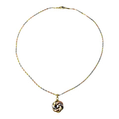 Valentina Flower Three Golds Necklace