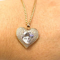 Ann Rose Gold Heart Necklace