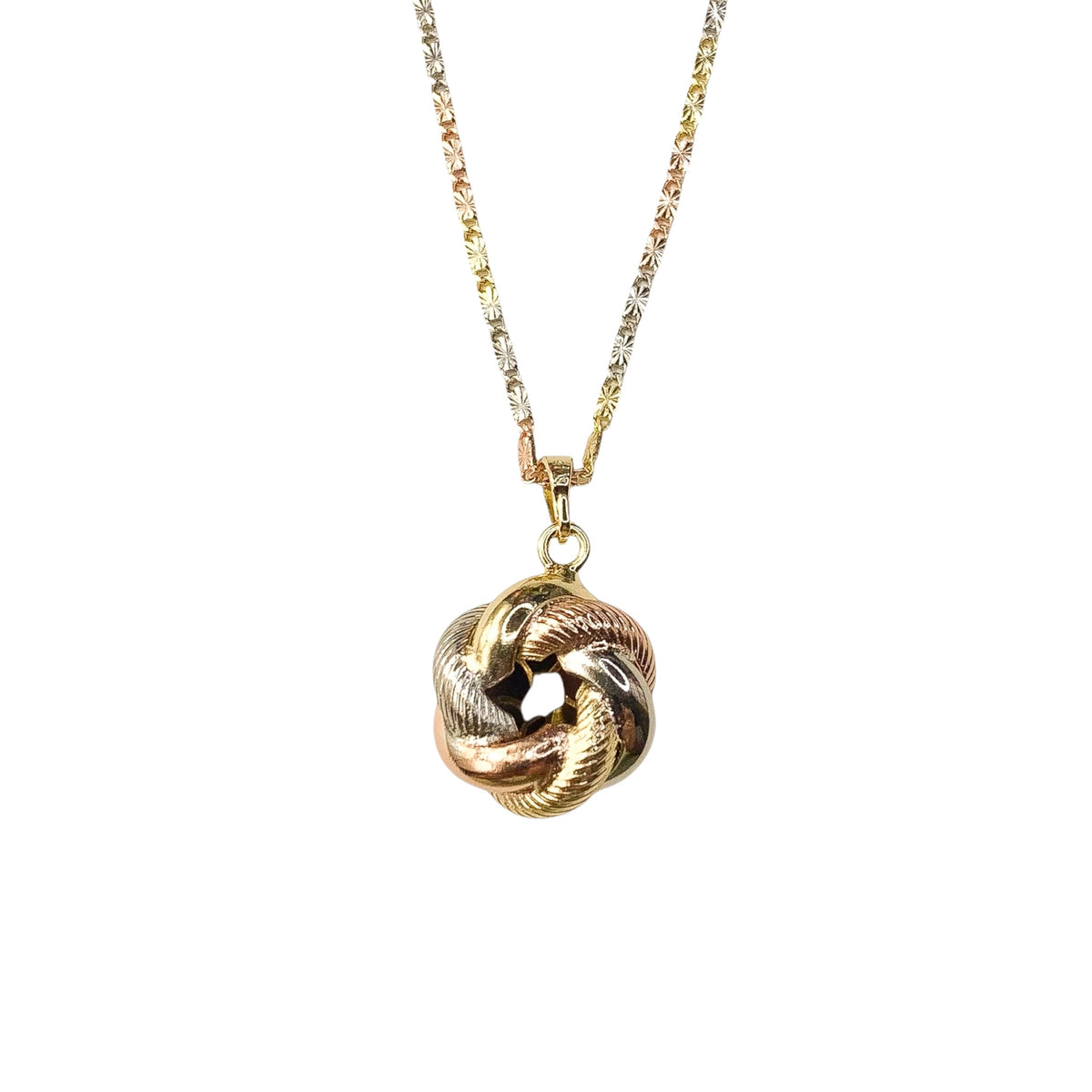 Valentina Flower Three Golds Necklace