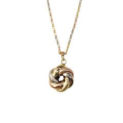 Valentina Flower Three Golds Necklace