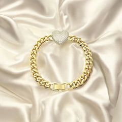 Princess Diamond Heart Bracelet