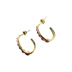 Kiss Pink Stone Earrings